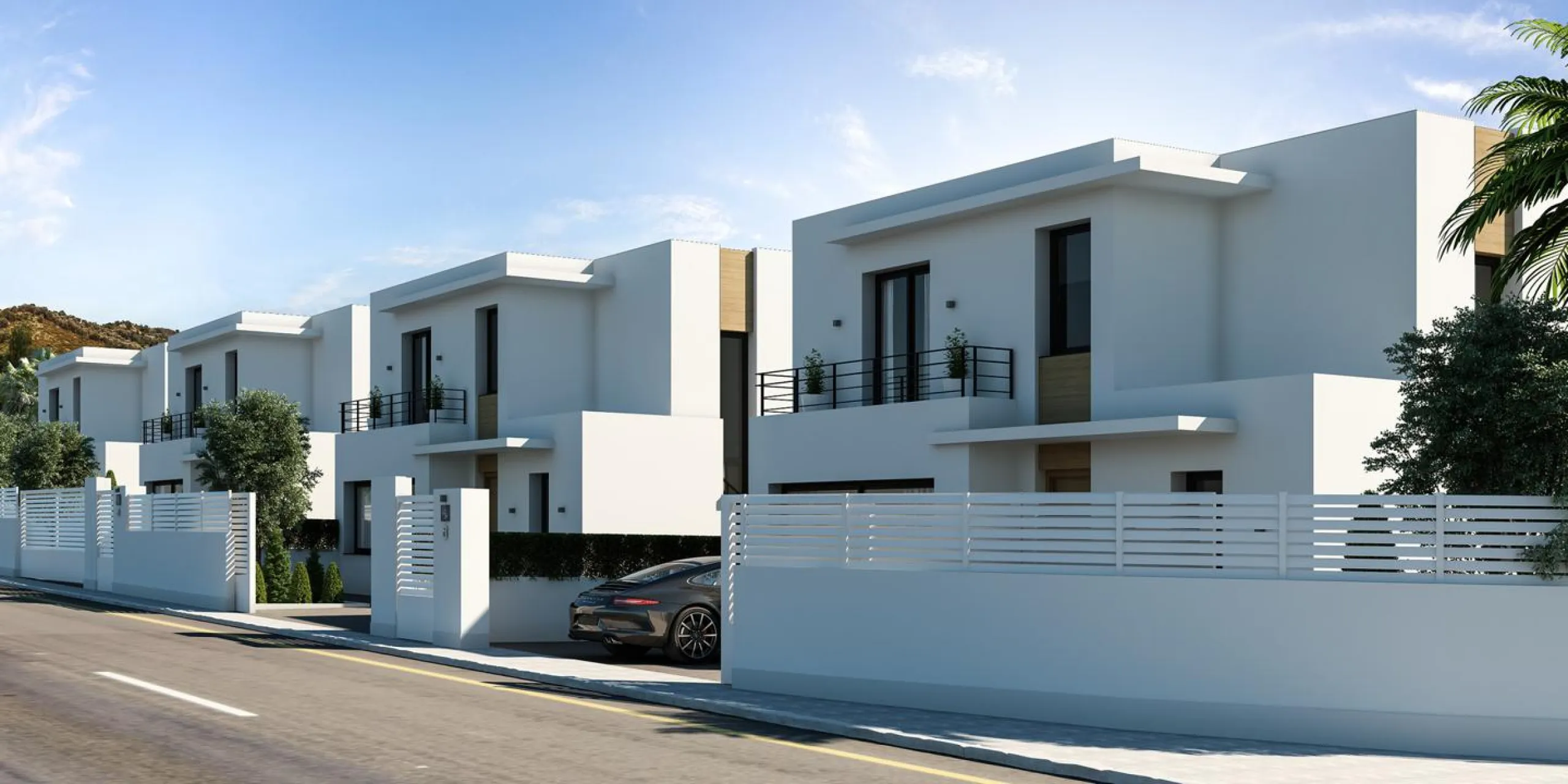 New built detached villas 1800m from the beach in Denia.