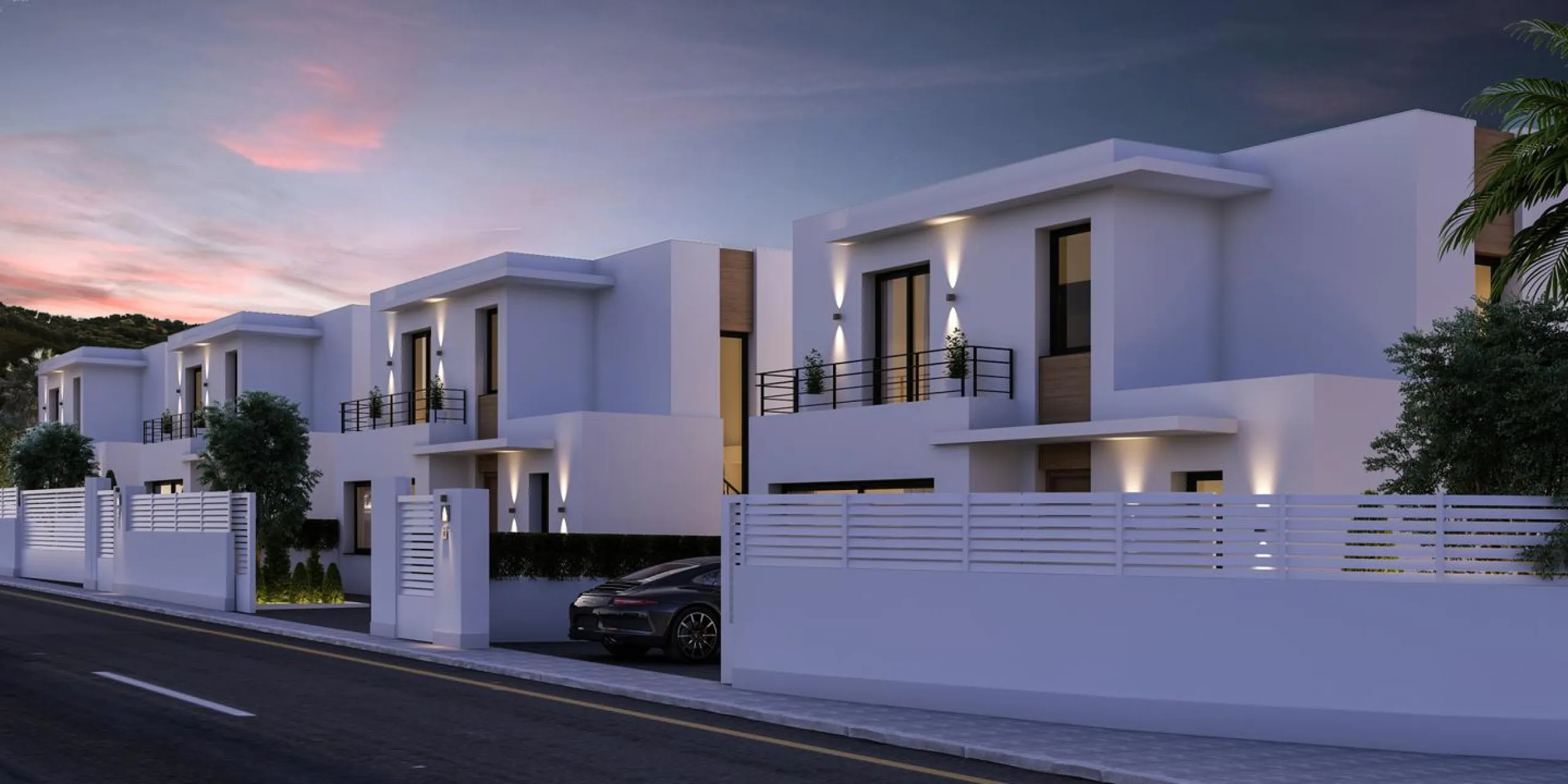 New built detached villas 1800m from the beach in Denia.