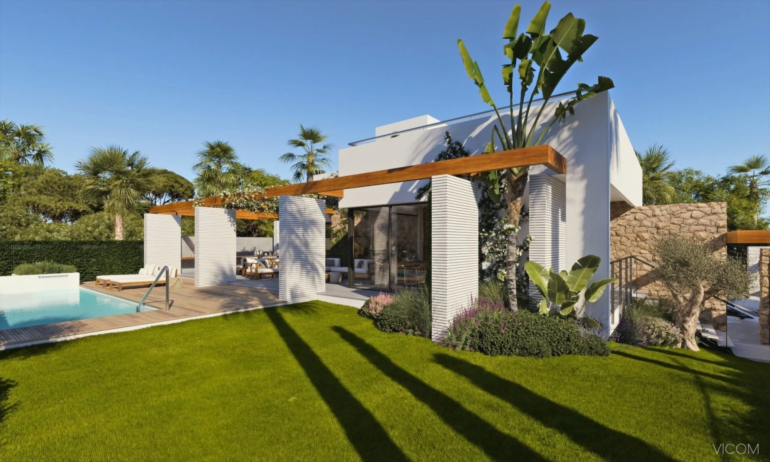 VILLAS DE LUJO DE OBRA NUEVA A 2 MINUTOS ANDANDO A LA PLAYA de AGUAMARINA