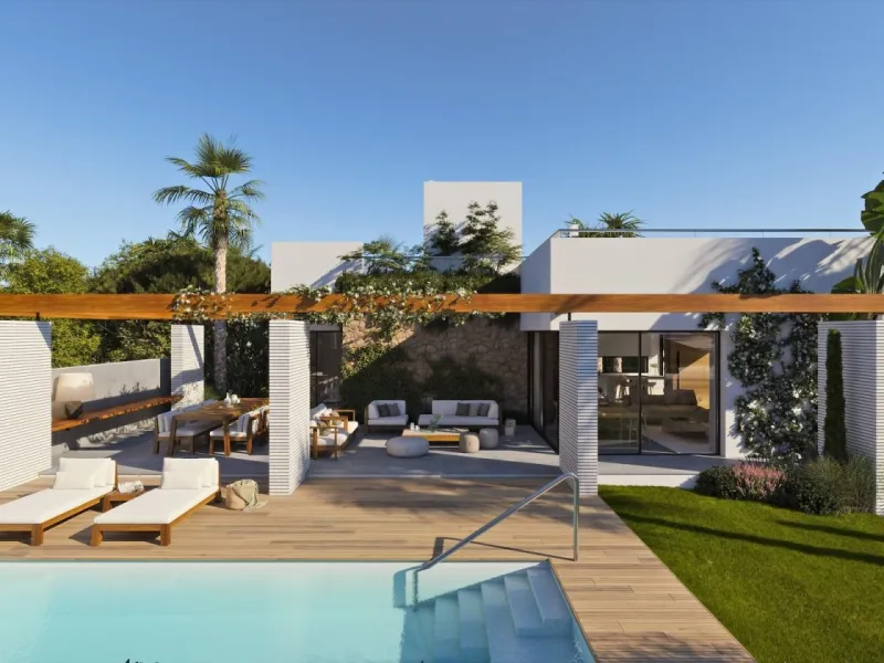 VILLAS DE LUJO DE OBRA NUEVA A 2 MINUTOS ANDANDO A LA PLAYA de AGUAMARINA