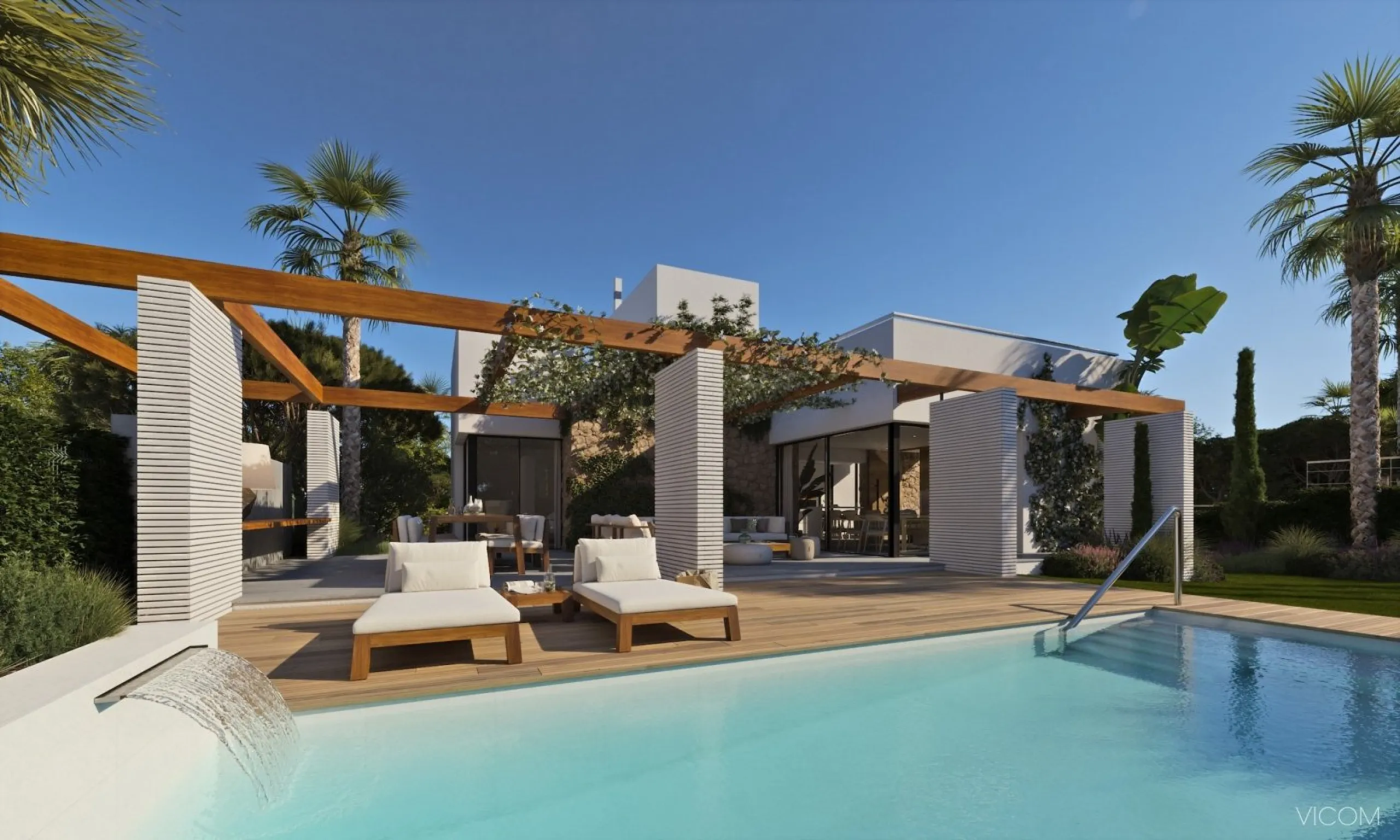 VILLAS DE LUJO DE OBRA NUEVA A 2 MINUTOS ANDANDO A LA PLAYA de AGUAMARINA
