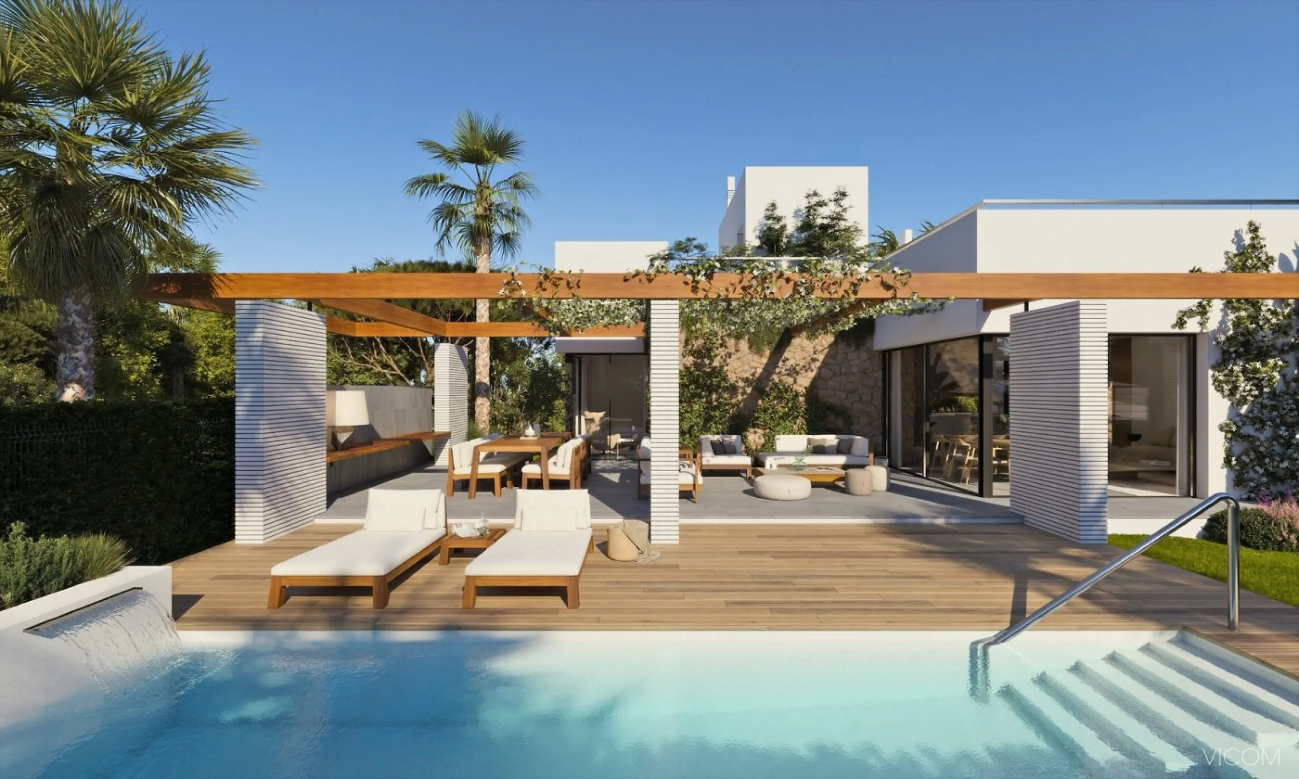VILLAS DE LUJO DE OBRA NUEVA A 2 MINUTOS ANDANDO A LA PLAYA de AGUAMARINA