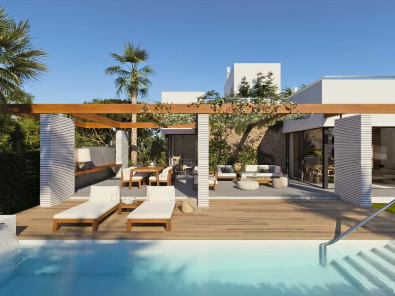 VILLAS DE LUJO DE OBRA NUEVA A 2 MINUTOS ANDANDO A LA PLAYA de AGUAMARINA