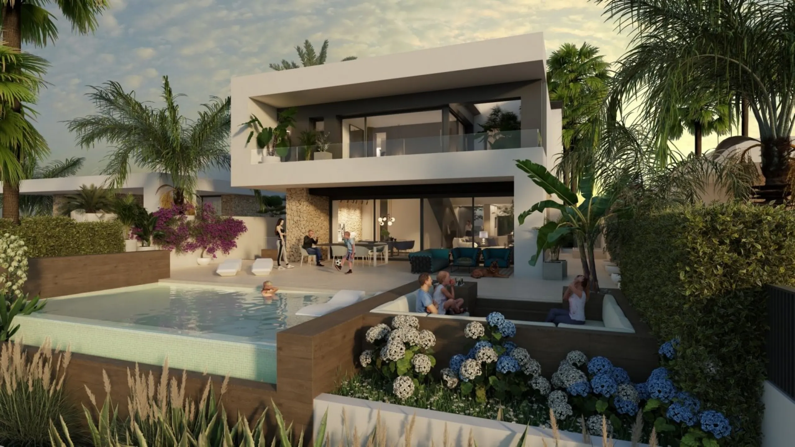 NEW BUILD LUXURY FIRST LINE VILLA IN ALGORFA GOLF COURSE