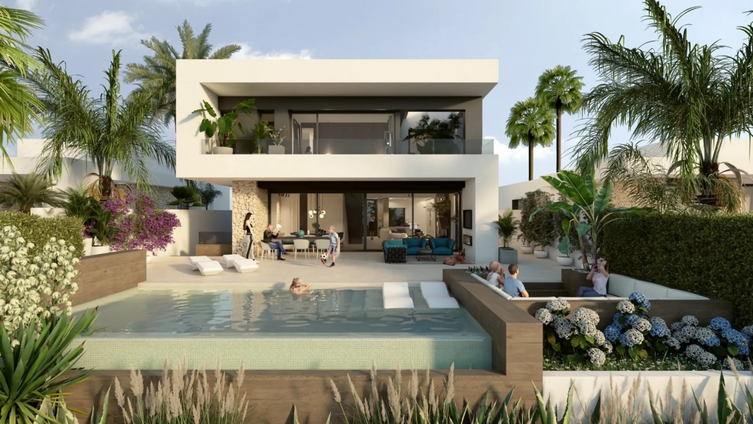 NEW BUILD LUXURY FIRST LINE VILLA IN ALGORFA GOLF COURSE