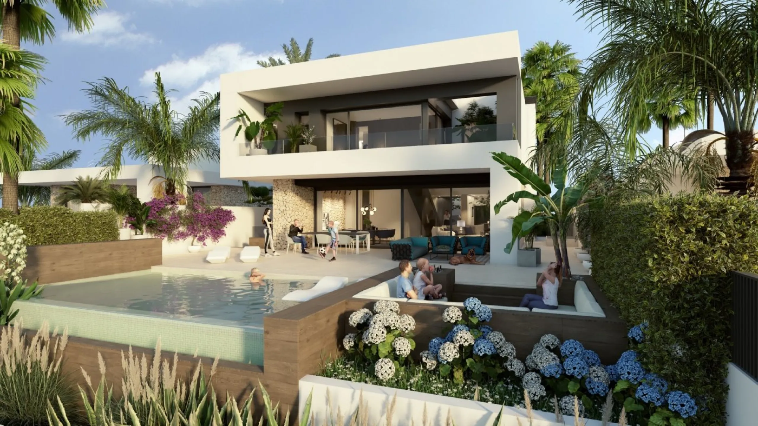 NEW BUILD LUXURY FIRST LINE VILLA IN ALGORFA GOLF COURSE