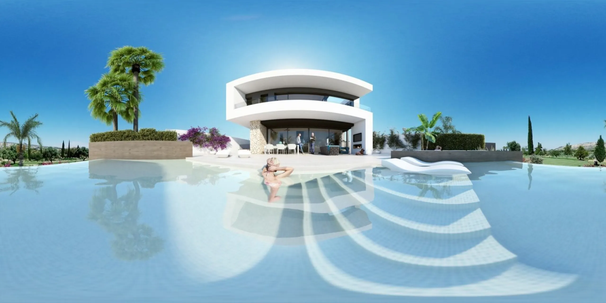 NEW BUILD LUXURY FIRST LINE VILLA IN ALGORFA GOLF COURSE