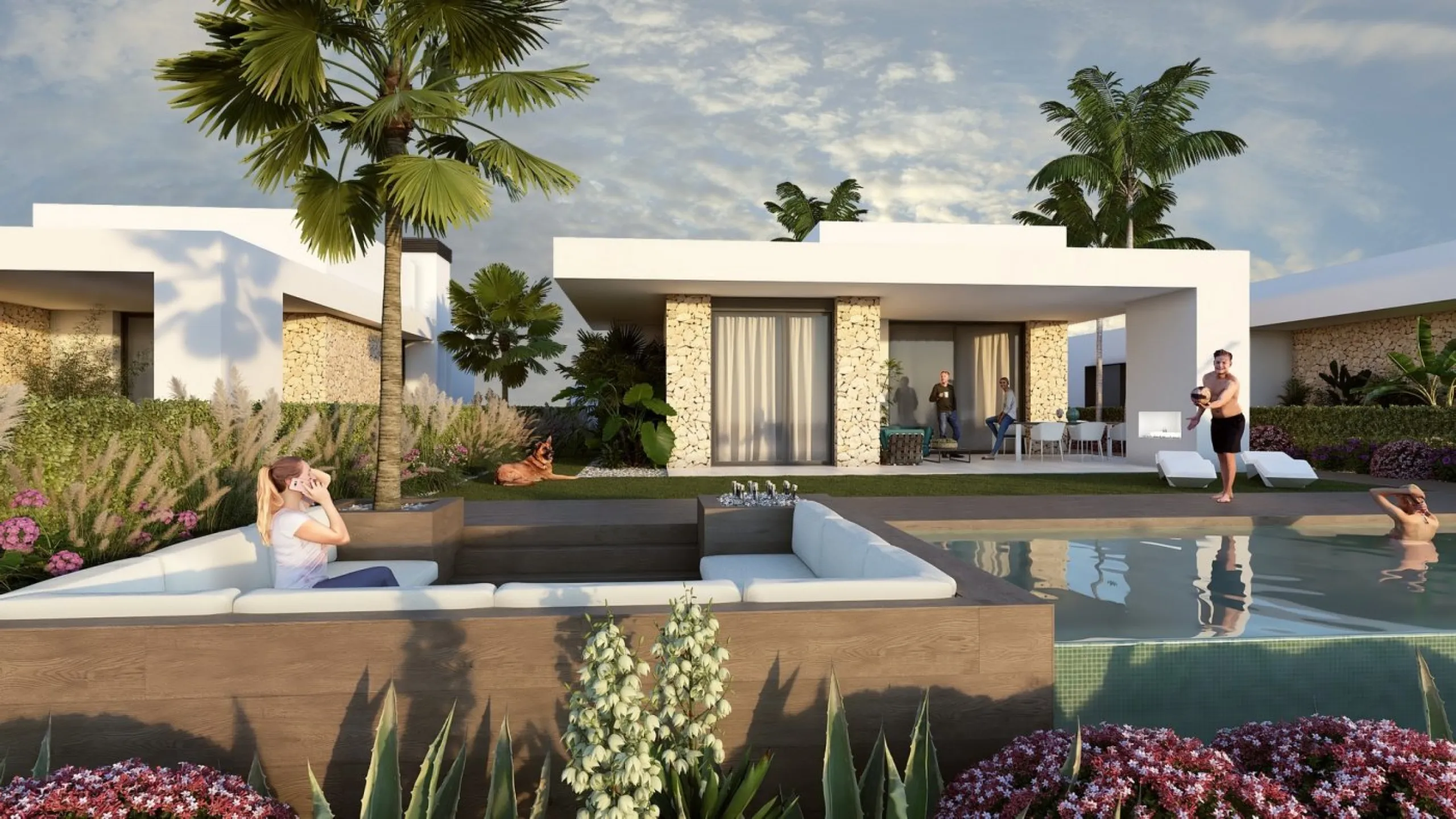 NEW BUILD LUXURY FIRST LINE VILLA IN ALGORFA GOLF COURSE
