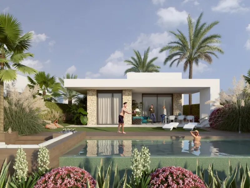 NEW BUILD LUXURY FIRST LINE VILLA IN ALGORFA GOLF COURSE