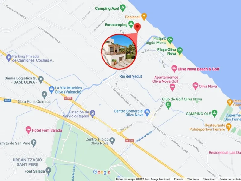 Villa exclusiva en primera línea de la Playa de Rabdells de Oliva