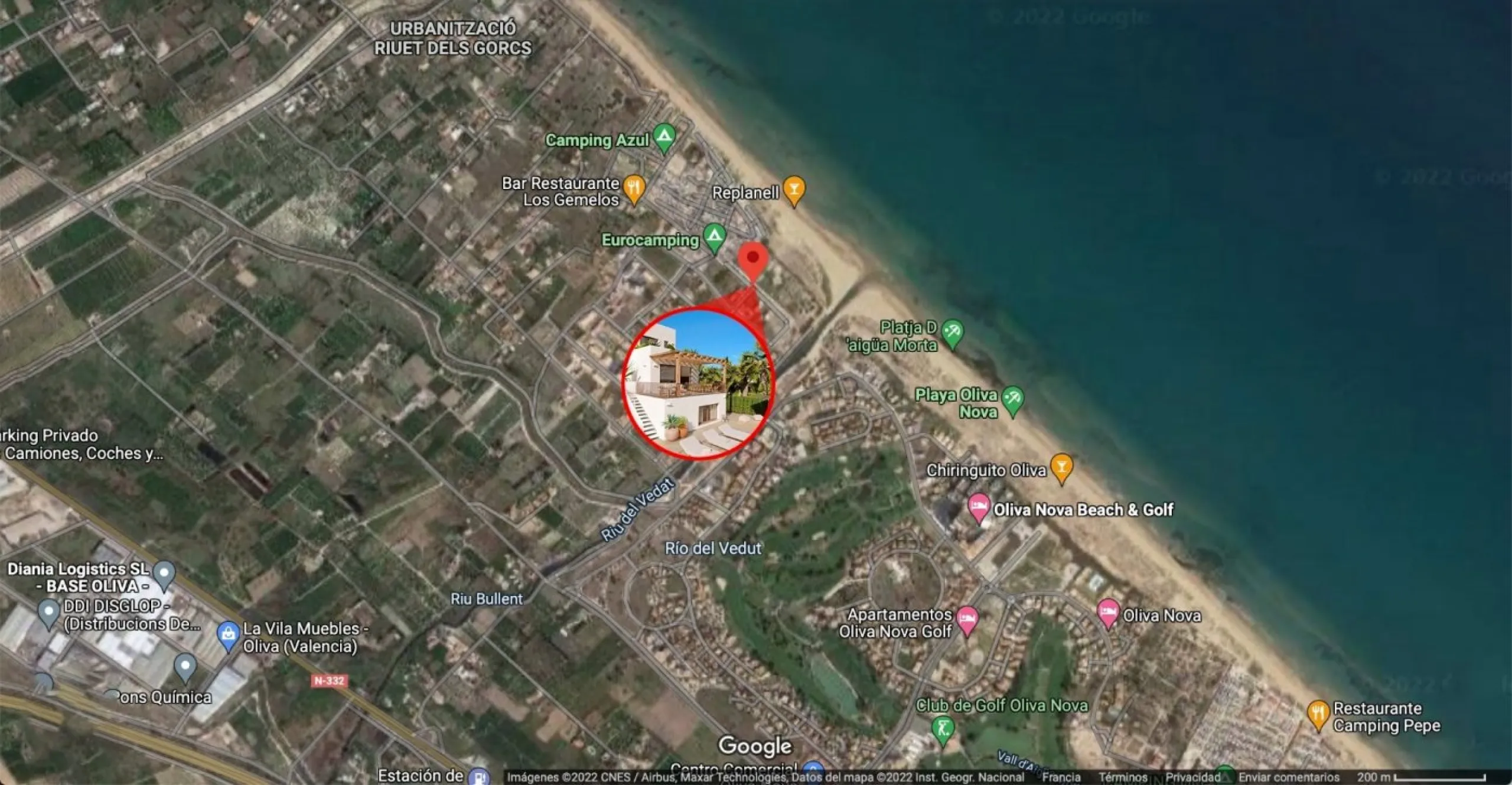 Villa exclusiva en primera línea de la Playa de Rabdells de Oliva