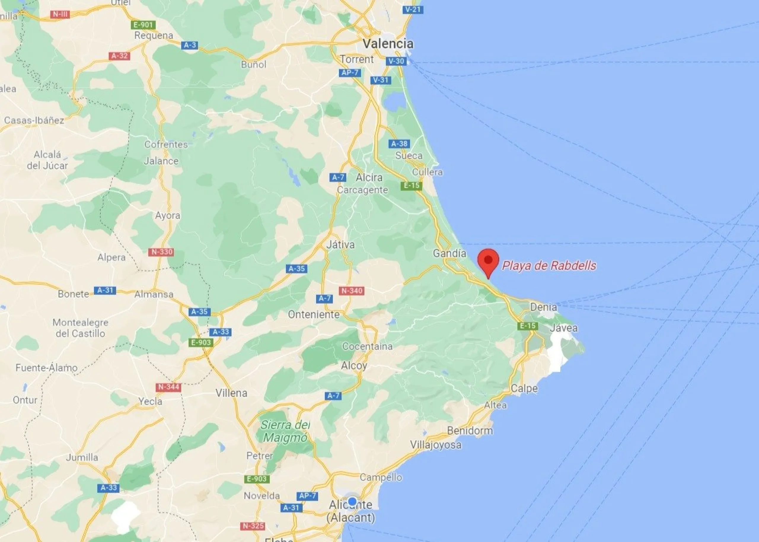 Villa exclusiva en primera línea de la Playa de Rabdells de Oliva