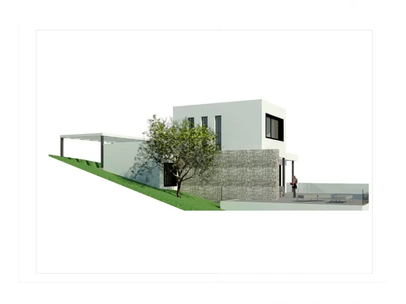 Villa con piscina y vistas al mar en Pedreguer
