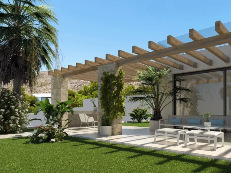 Независимые виллы с бассейном и видом на море в Сиэра Кортина