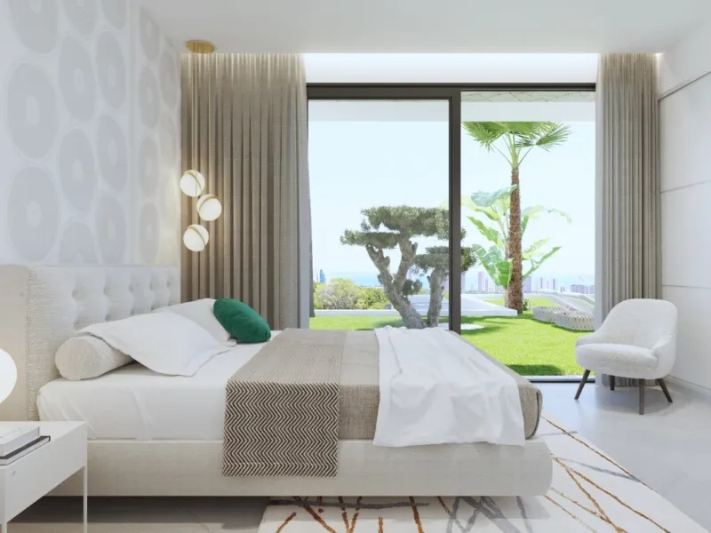 Независимые виллы с бассейном и видом на море в Сиэра Кортина