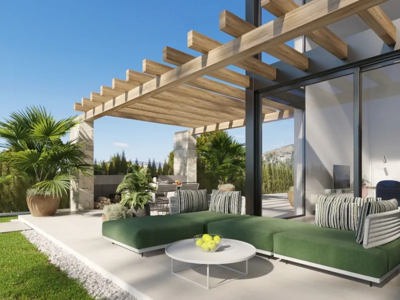 Villas independientes con piscina y vistas al mar en Sierra Cortina