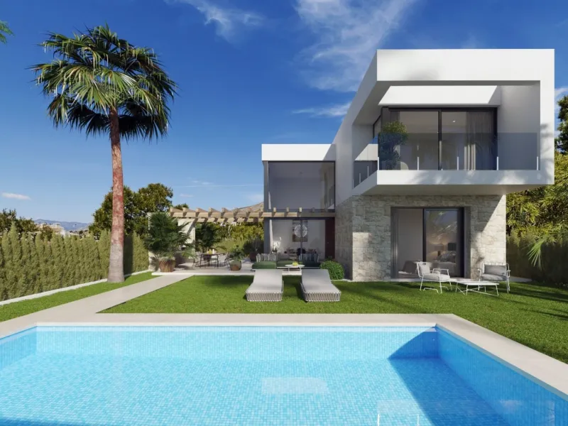 Villas independientes con piscina y vistas al mar en Sierra Cortina
