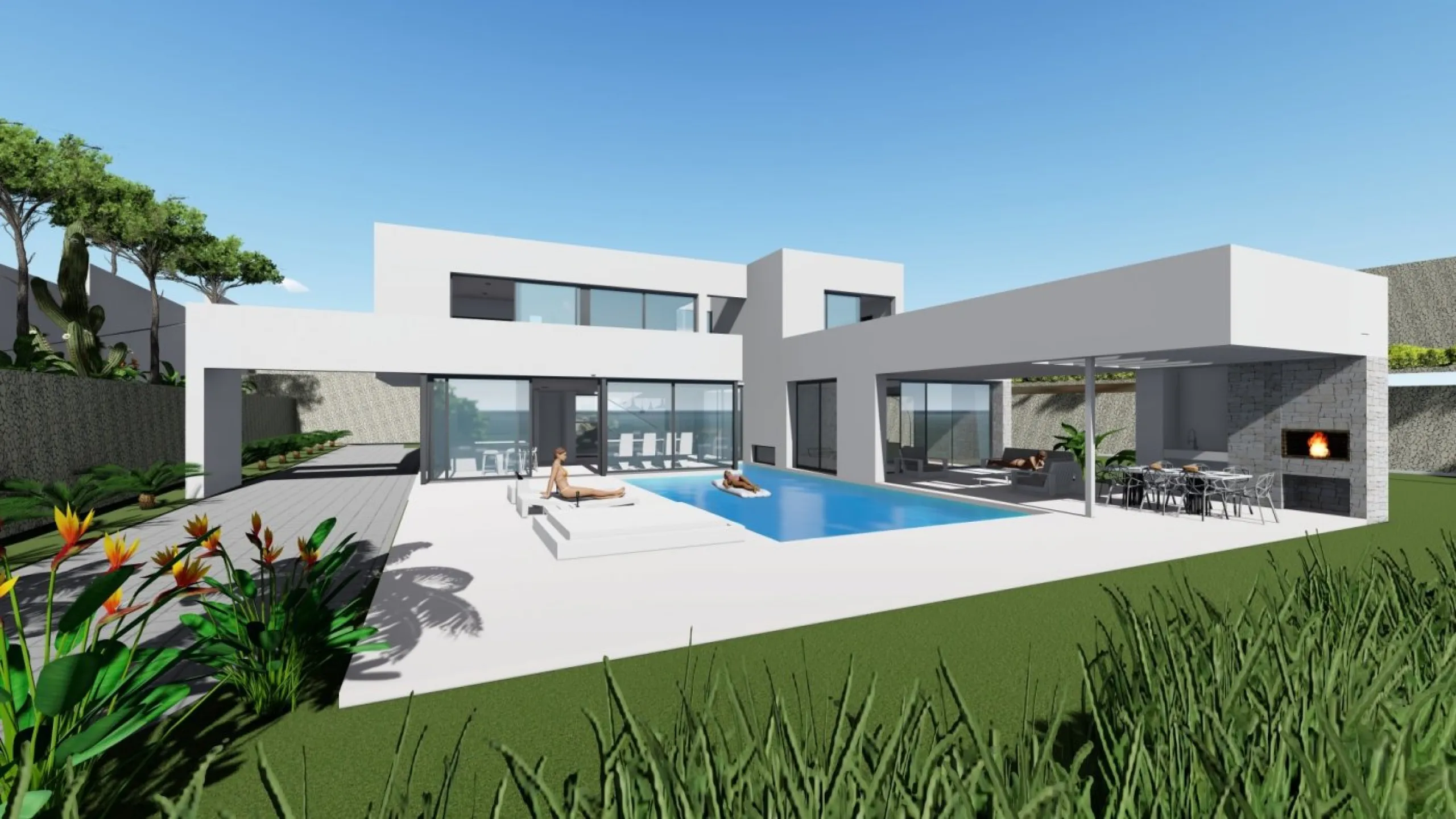 Villa de diseño en Maryvilla con vistas al mar