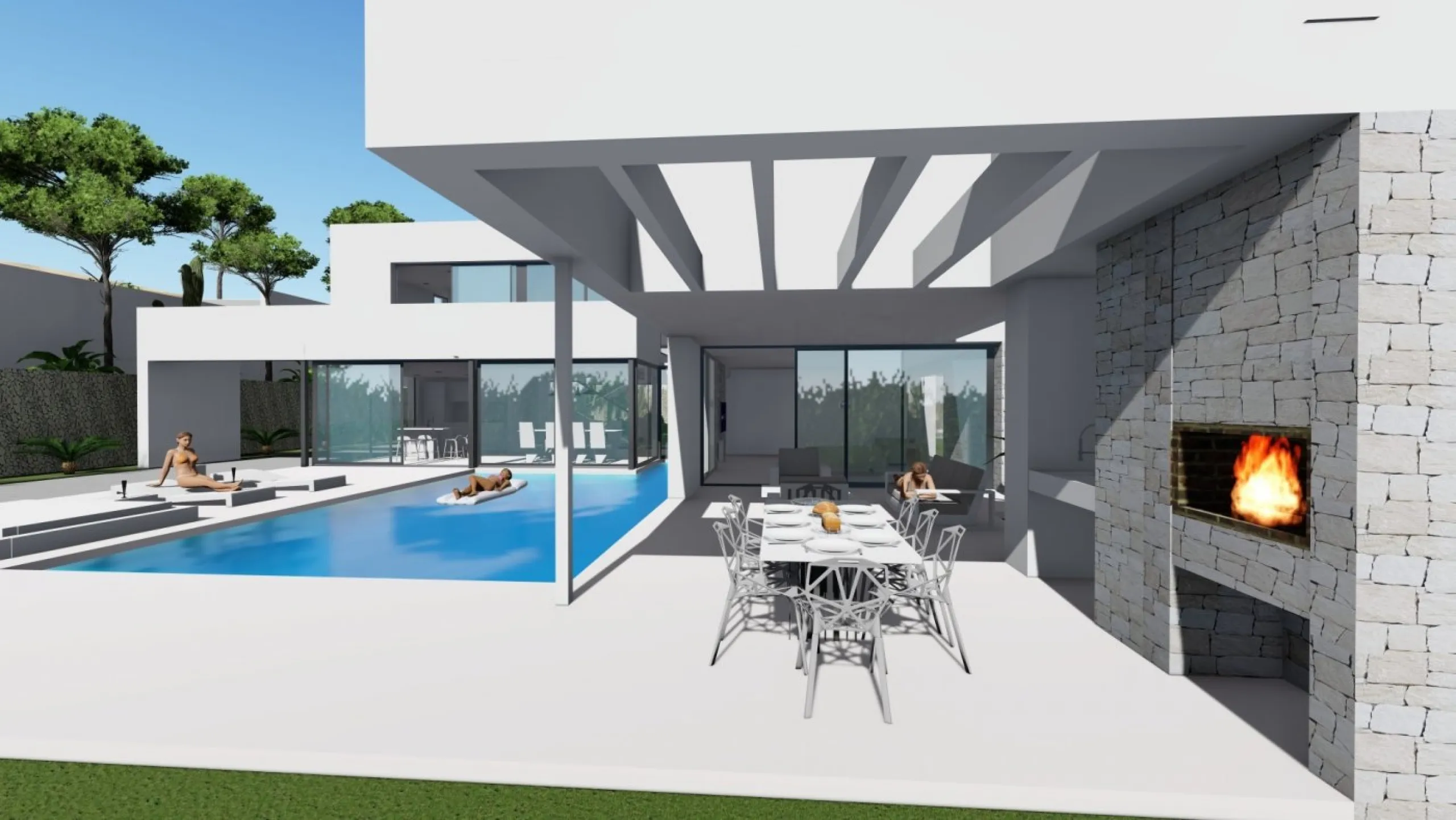 Villa de diseño en Maryvilla con vistas al mar