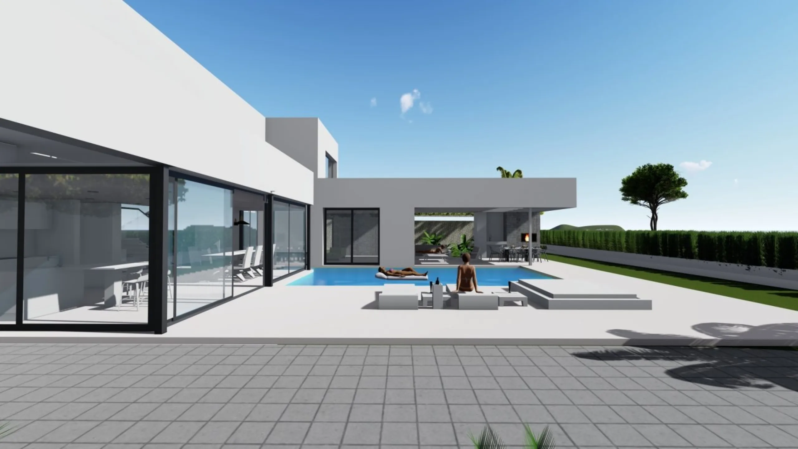 Villa de diseño en Maryvilla con vistas al mar