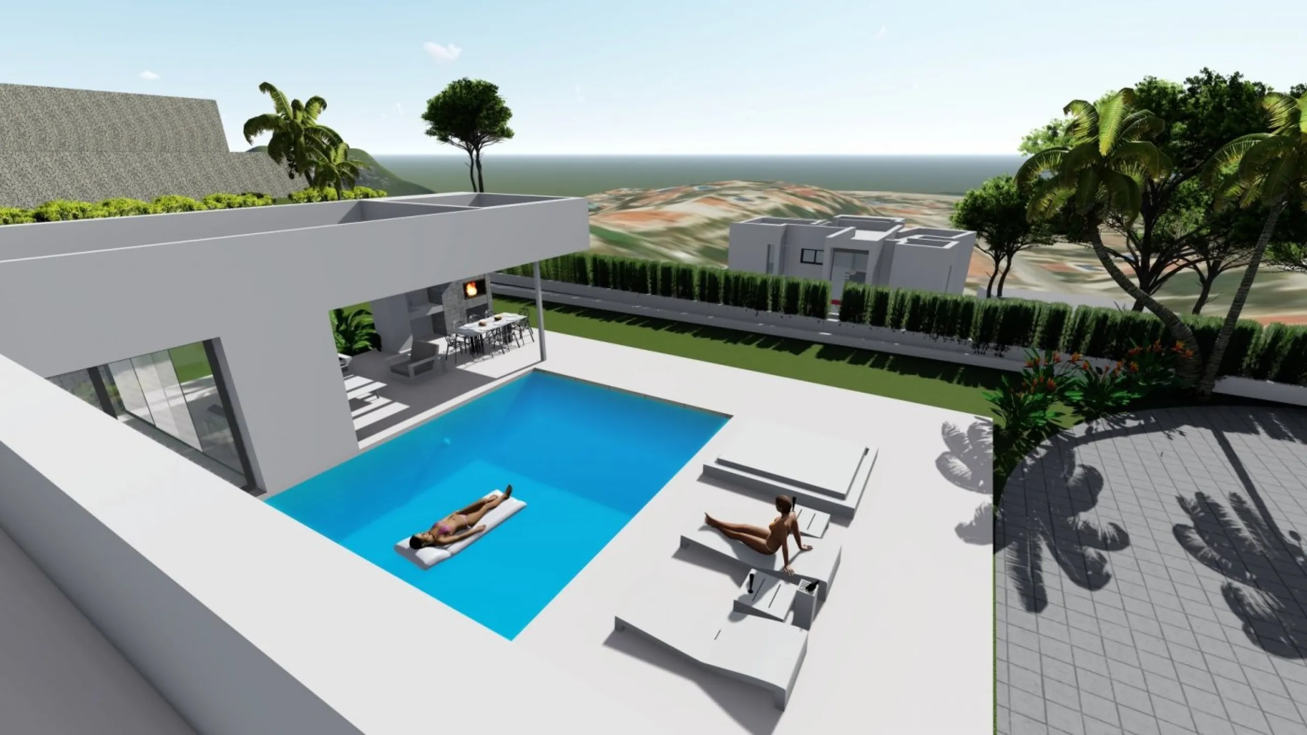 Villa de diseño en Maryvilla con vistas al mar