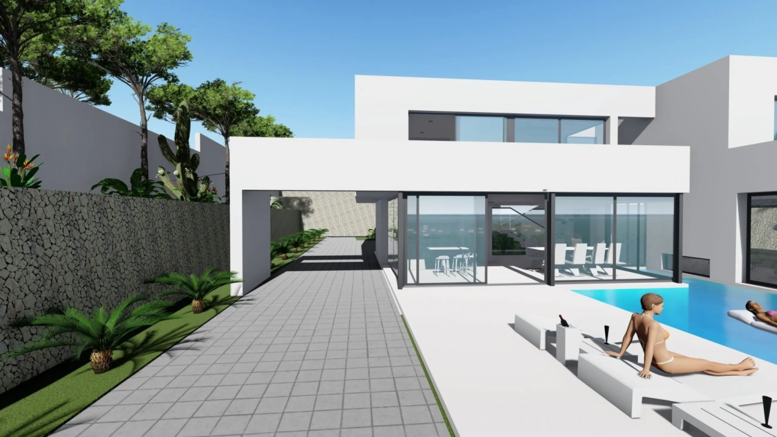 Villa de diseño en Maryvilla con vistas al mar