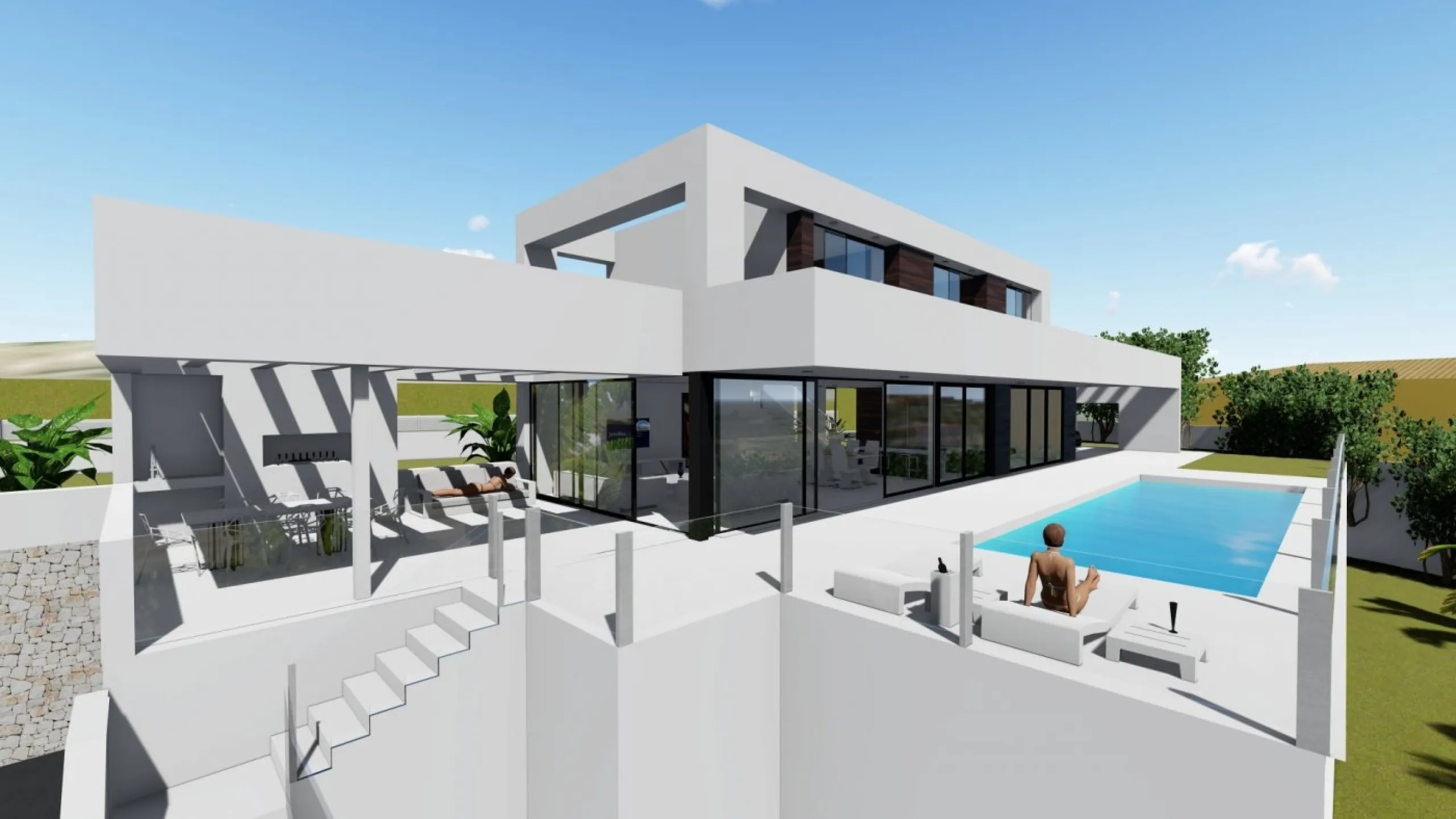 Villa de diseño minimalista en zona Canuta Alta de Calpe