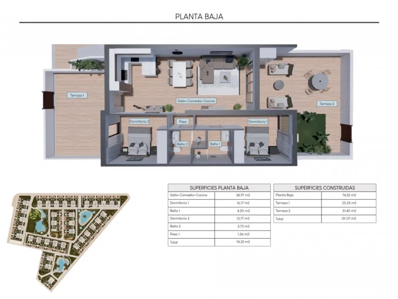 RESIDENCIAL DE OBRA NUEVA CONSTRUCCIÓN DE APARTAMENTOS BUNGALOW EN LOS BALCONES