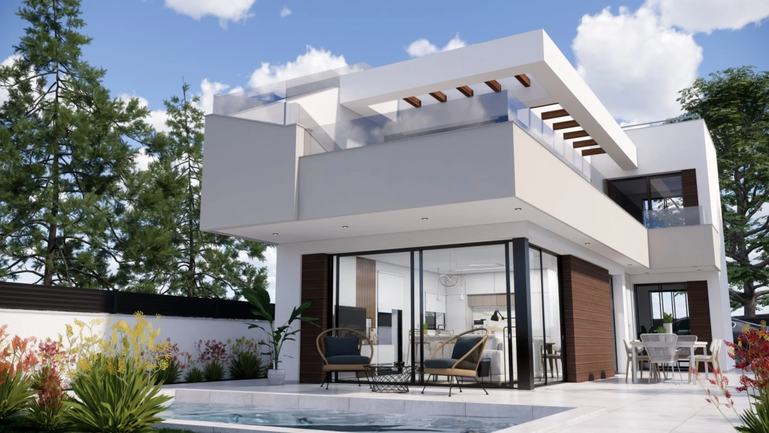 VILLAS DE OBRA NUEVA EN PILAR DE LA HORADADA EN EL CAMPO DE GOLF