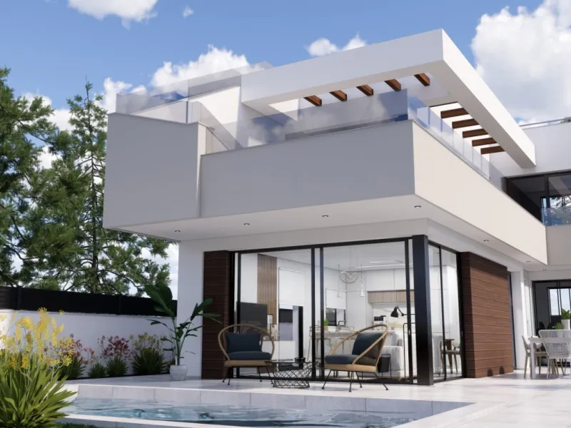 VILLAS DE OBRA NUEVA EN PILAR DE LA HORADADA EN EL CAMPO DE GOLF