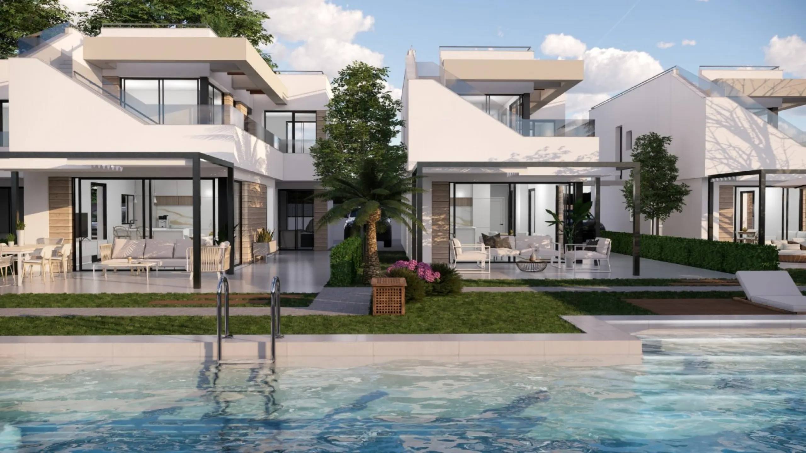 VILLAS DE OBRA NUEVA EN PILAR DE LA HORADADA EN EL CAMPO DE GOLF