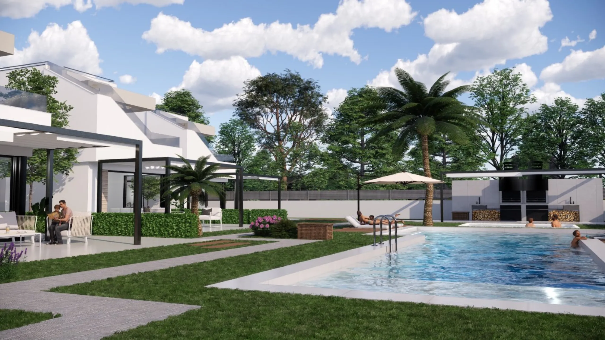 VILLAS DE OBRA NUEVA EN PILAR DE LA HORADADA EN EL CAMPO DE GOLF