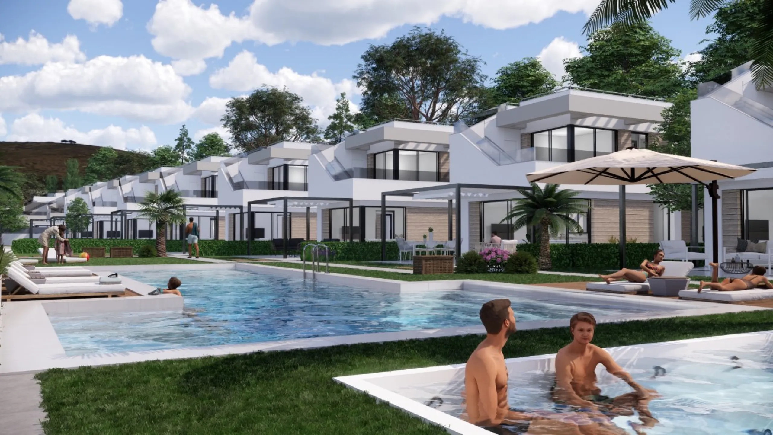 VILLAS DE OBRA NUEVA EN PILAR DE LA HORADADA EN EL CAMPO DE GOLF