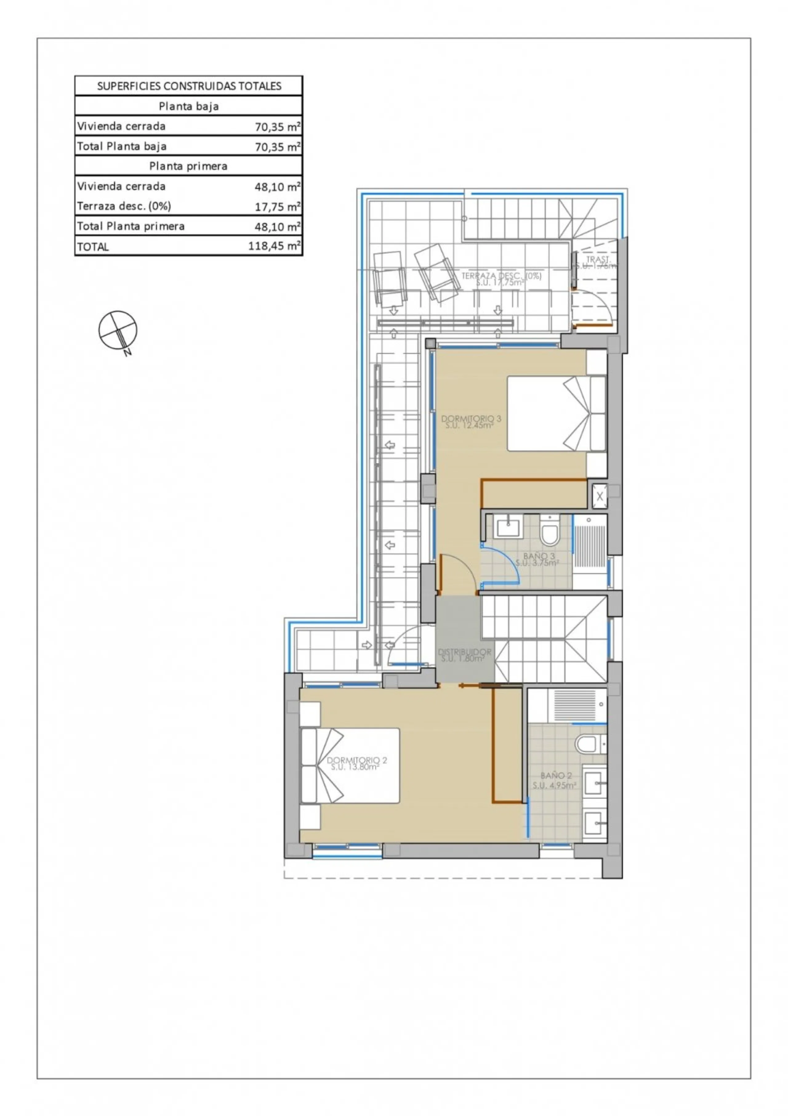 VILLAS DE OBRA NUEVA EN PILAR DE LA HORADADA EN EL CAMPO DE GOLF