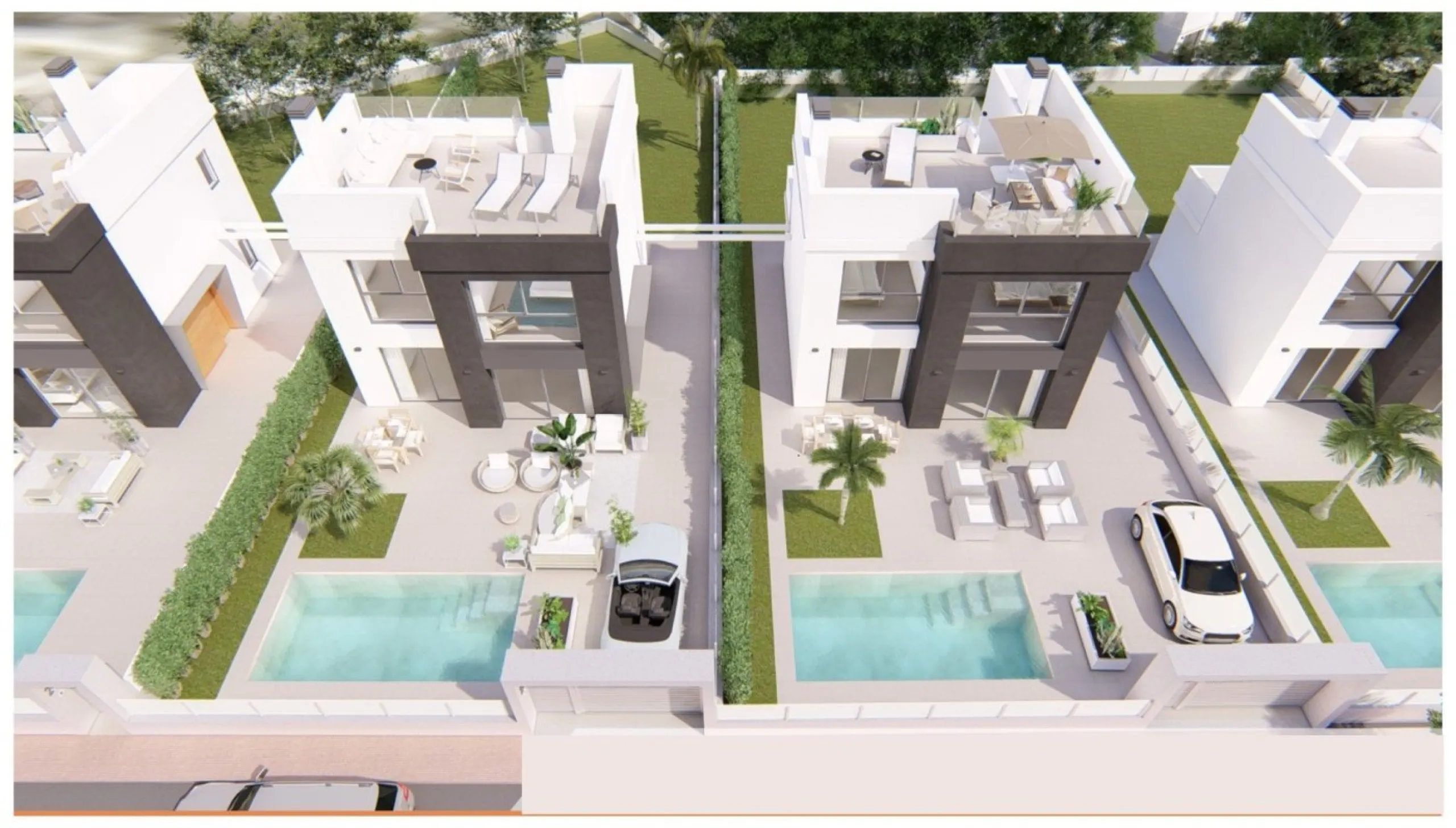 Villas de obra nueva con piscina privada