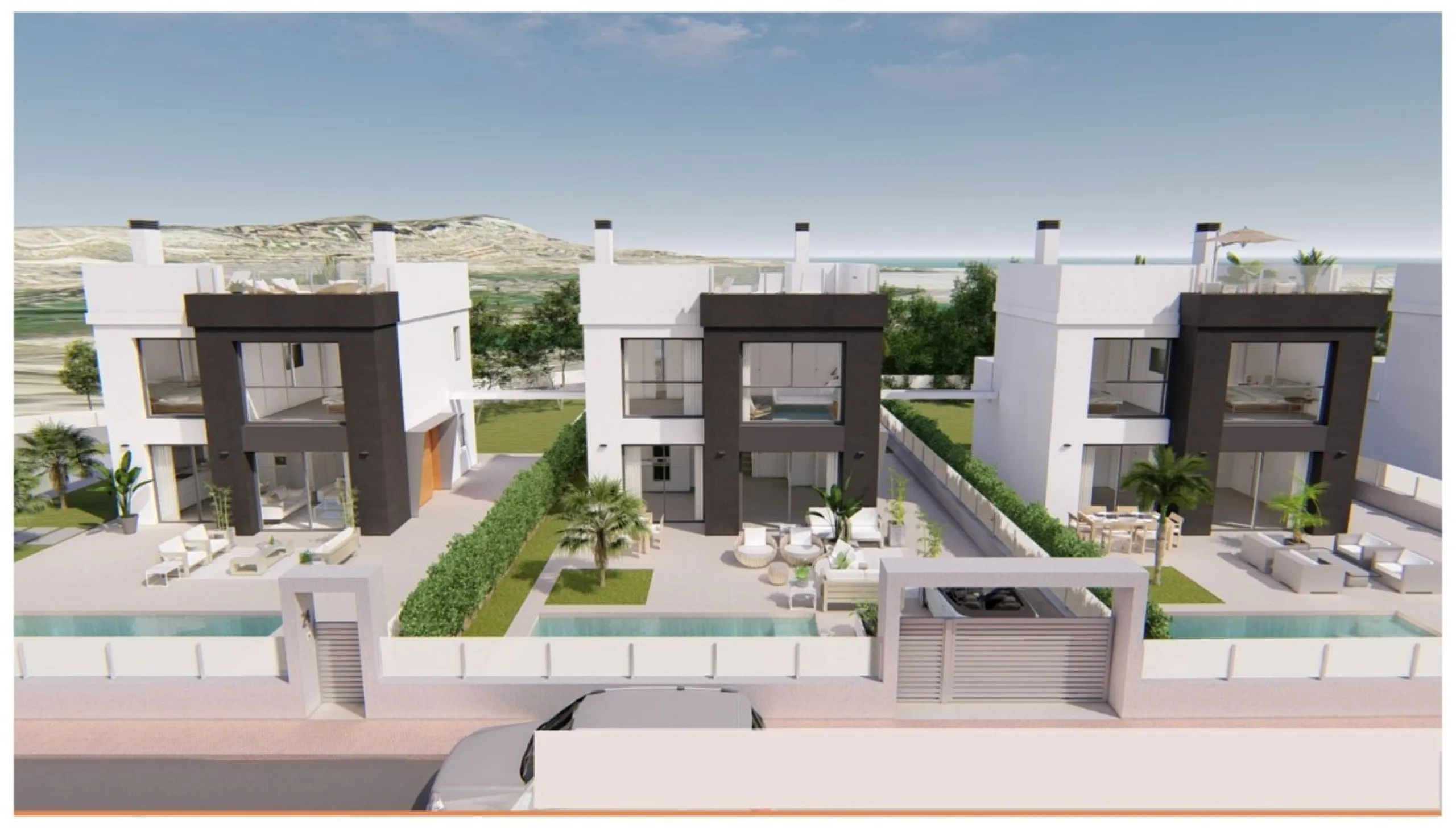 Villas de obra nueva con piscina privada