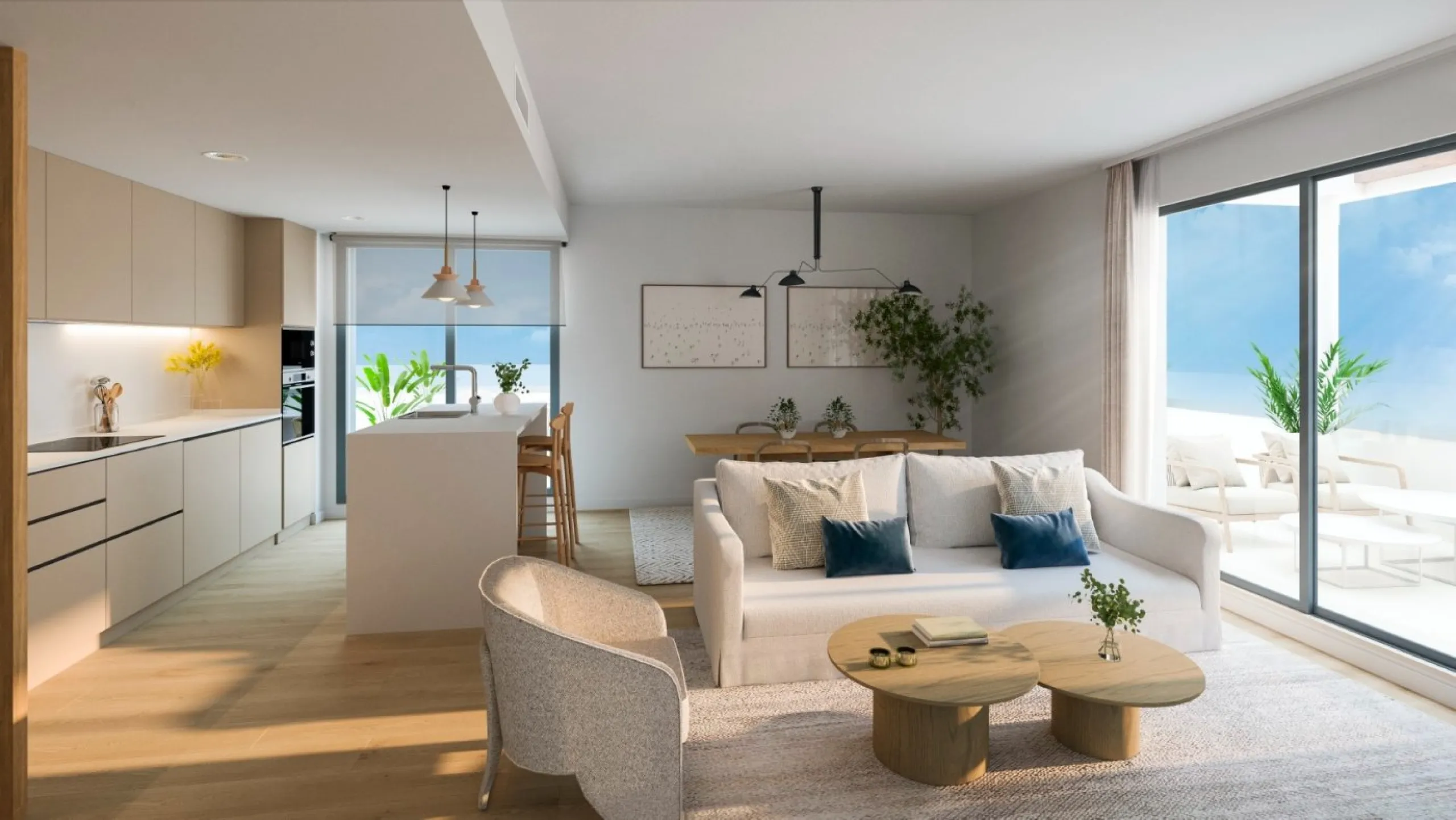 Viviendas de nueva construcción y sostenibles junto al mar