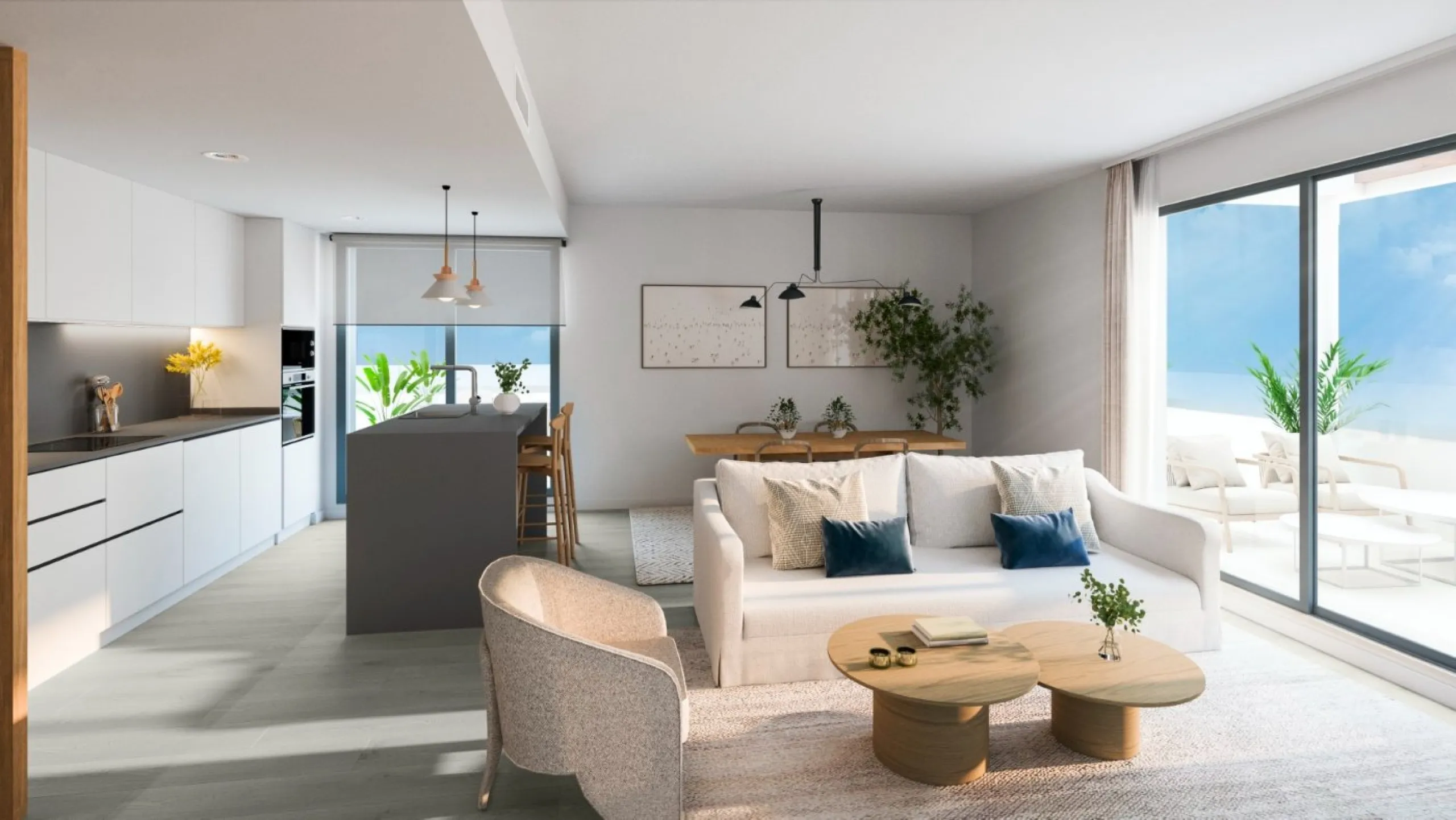 Viviendas de nueva construcción y sostenibles junto al mar