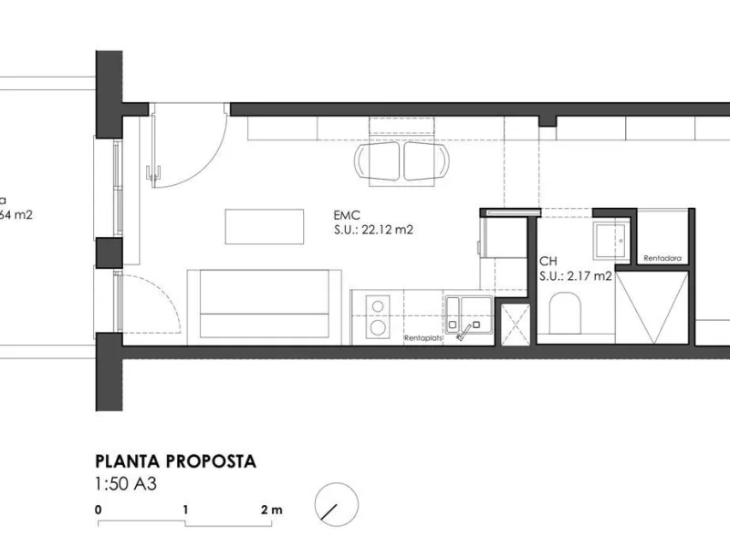 Bright Penthouse Studio with Terrace in La Font de la Guatlla, Barcelona