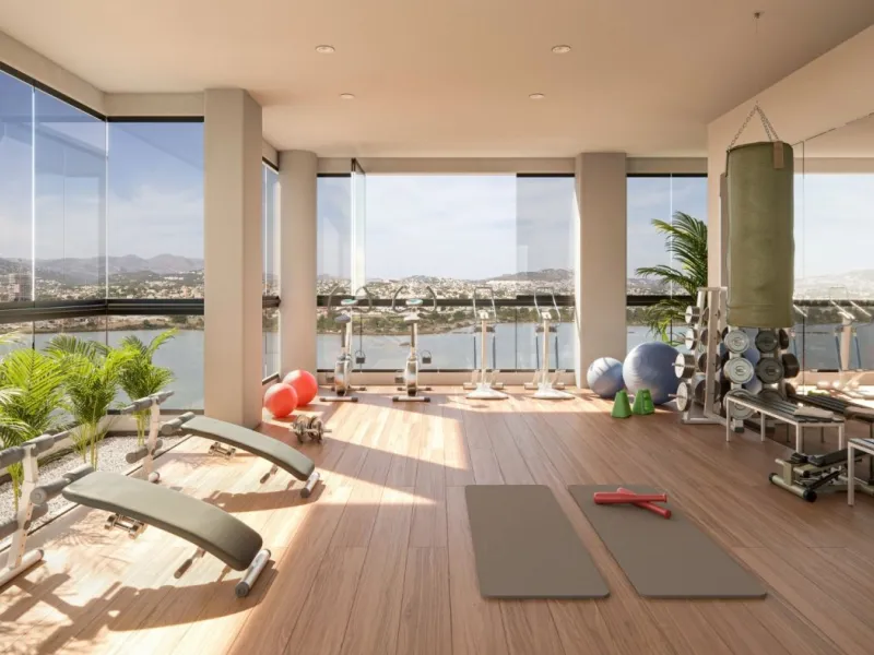 Newly built homes with large terraces and sea views