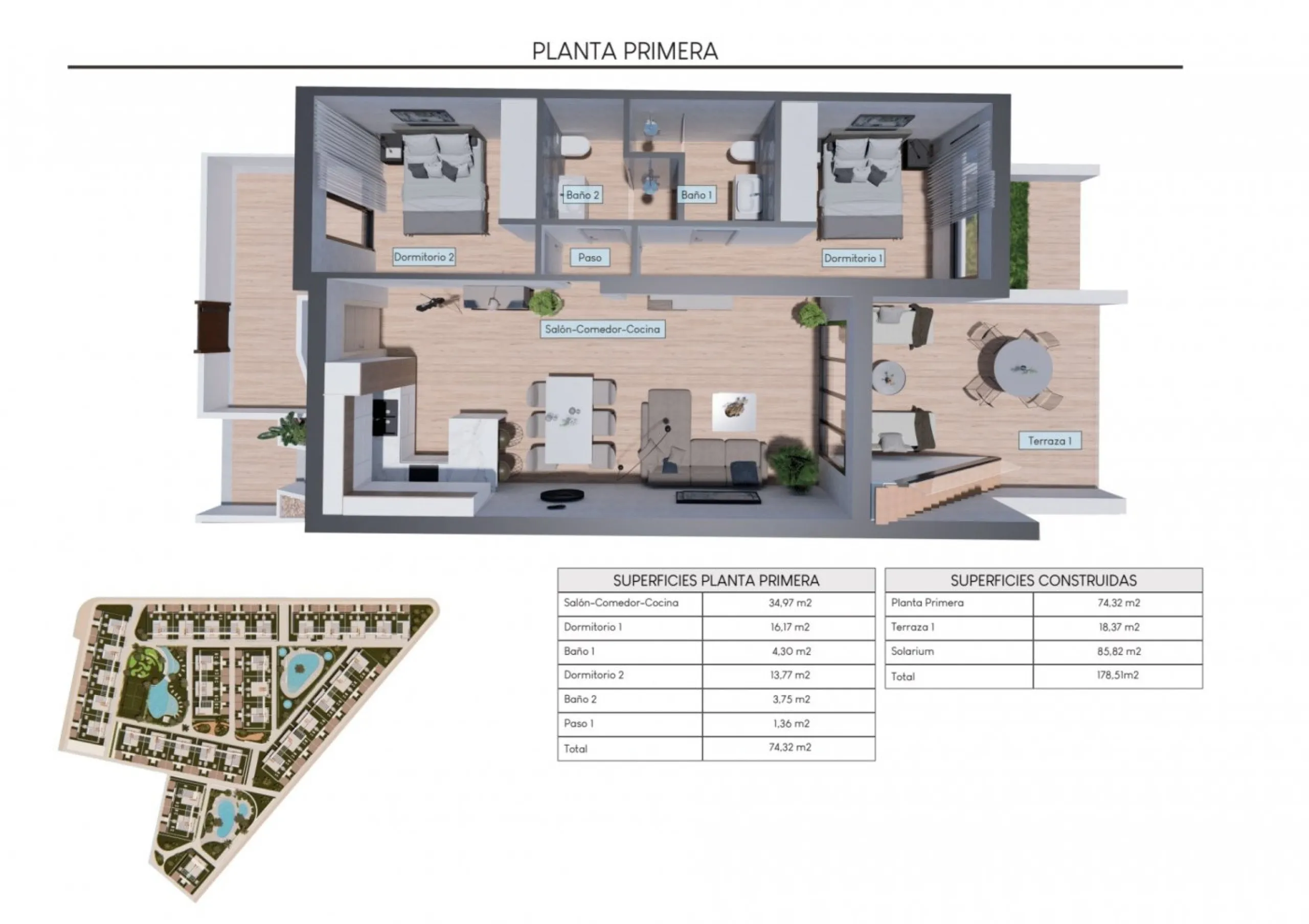 RESIDENCIAL DE OBRA NUEVA CONSTRUCCIÓN DE APARTAMENTOS BUNGALOW EN LOS BALCONES