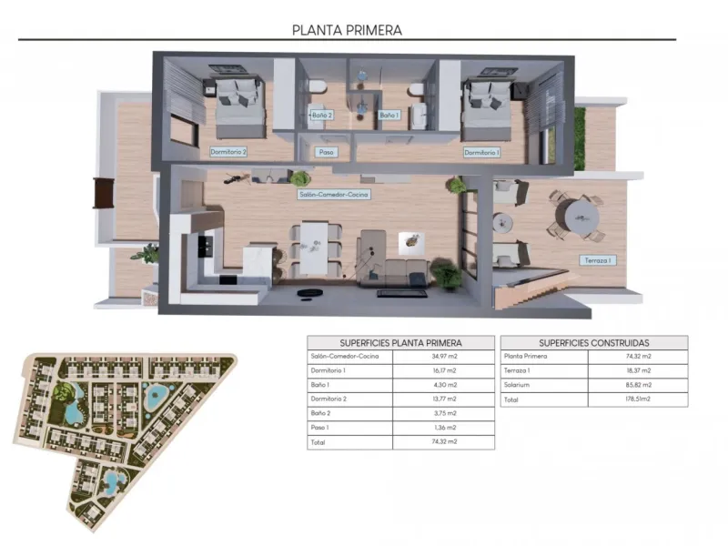 RESIDENCIAL DE OBRA NUEVA CONSTRUCCIÓN DE APARTAMENTOS BUNGALOW EN LOS BALCONES
