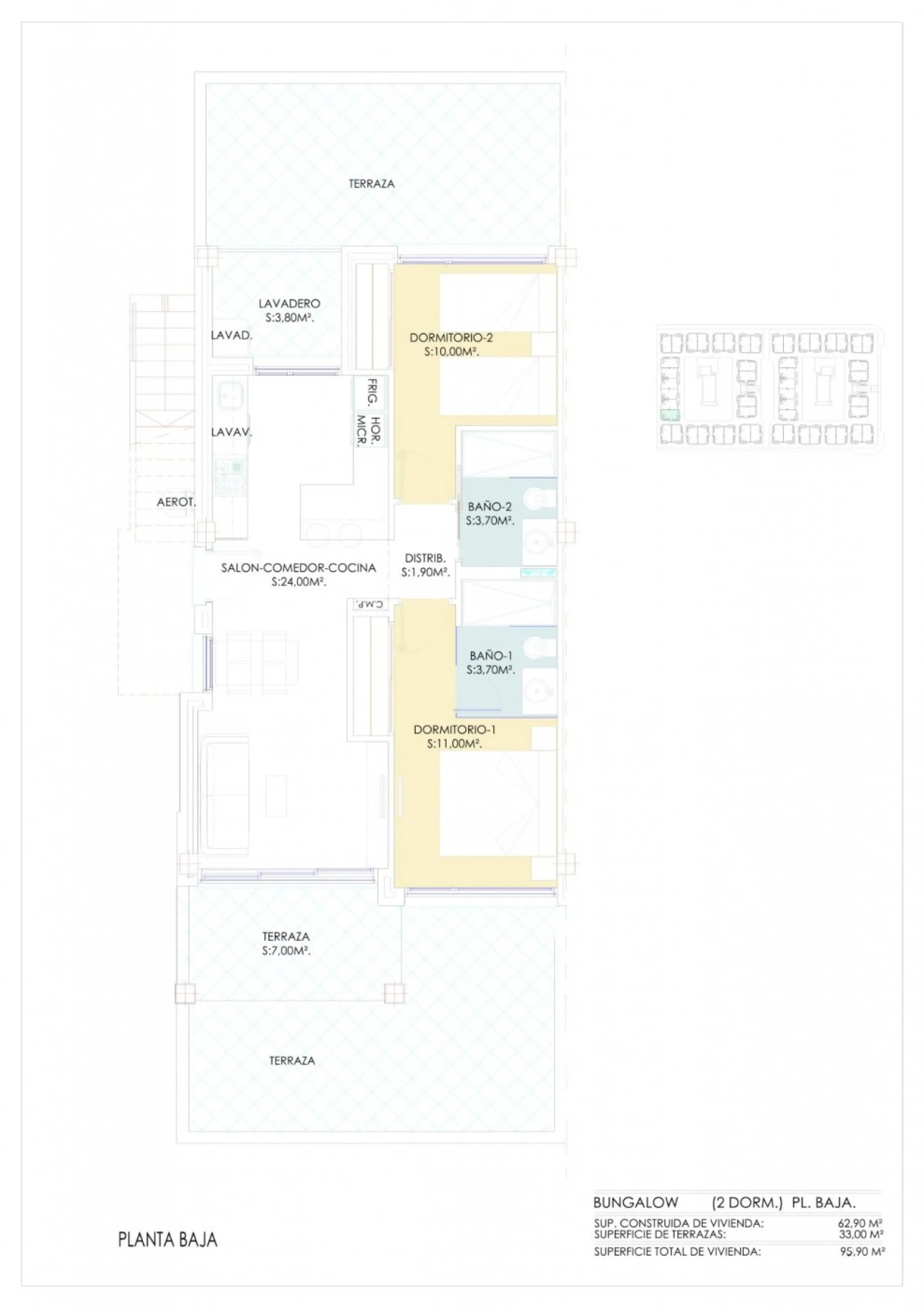NEW BUILD RESIDENTIAL OF BUNGALOW APARTMENTS IN LOS BALCONES, TORREVIEJA