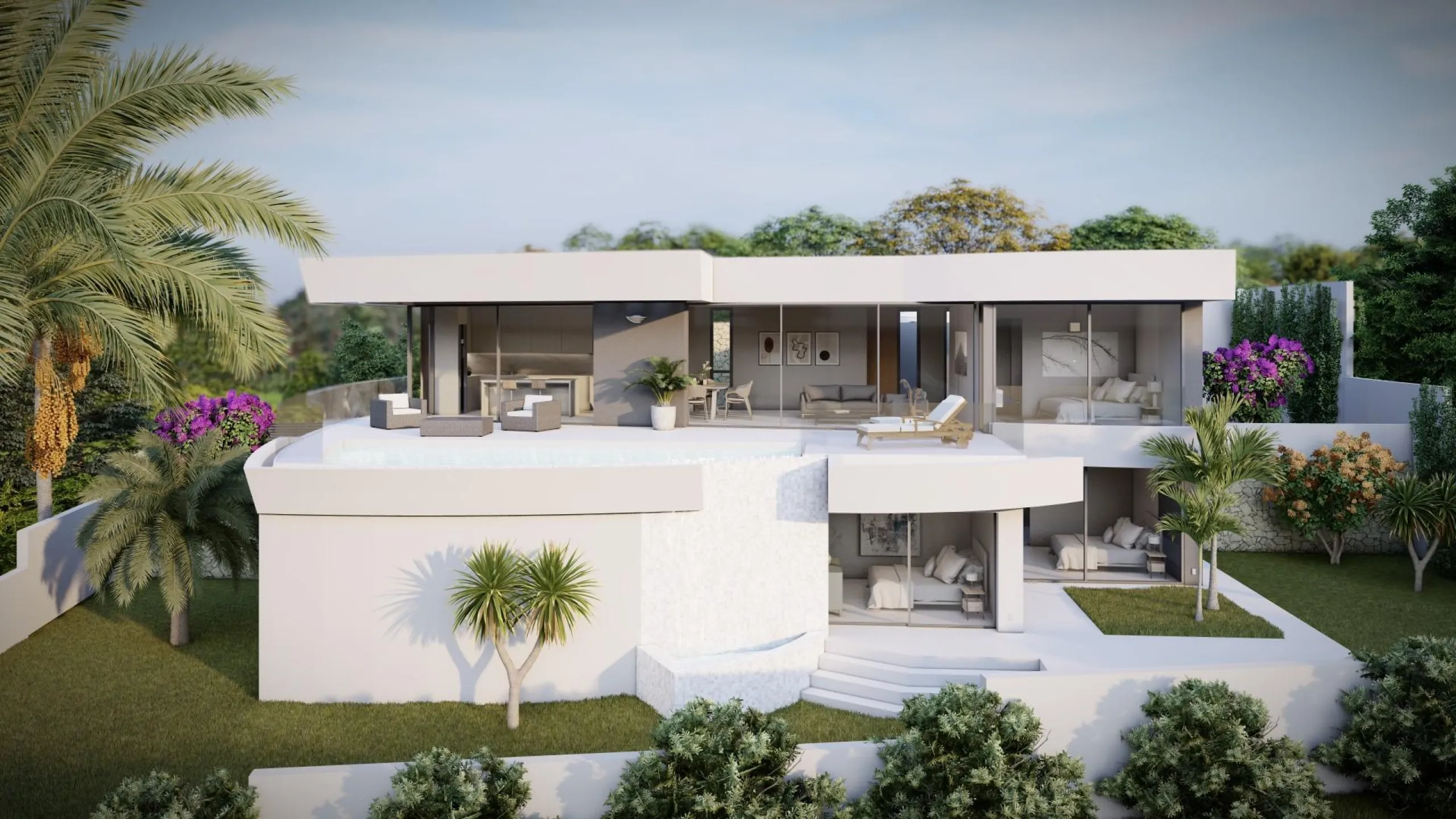 Luxury villa with sea views