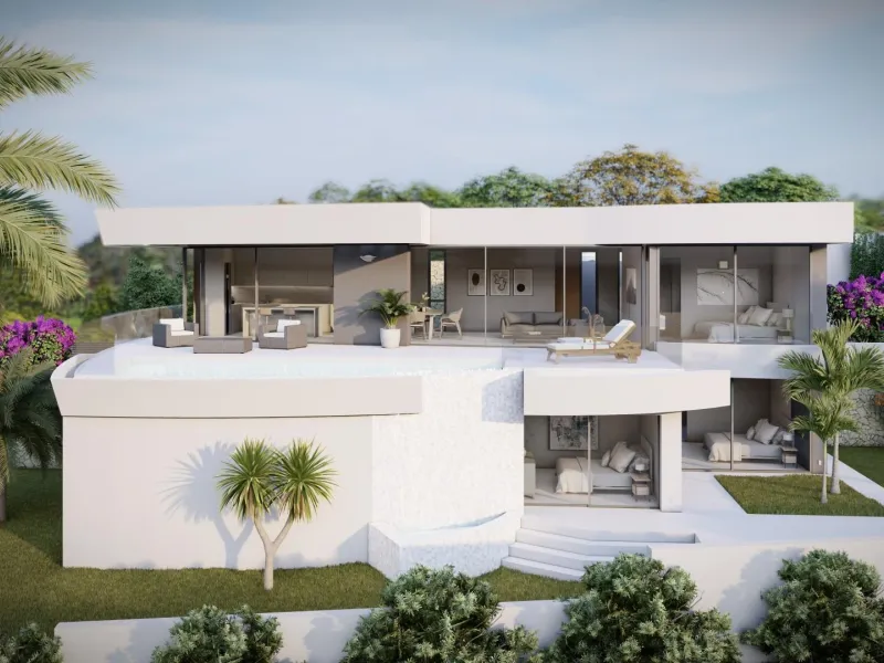 Luxury villa with sea views