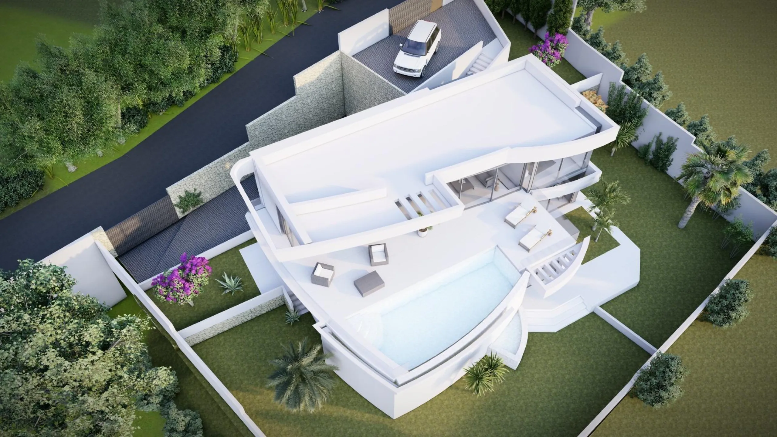 Luxury villa with sea views