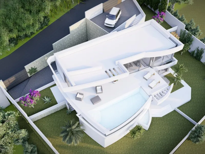 Luxury villa with sea views