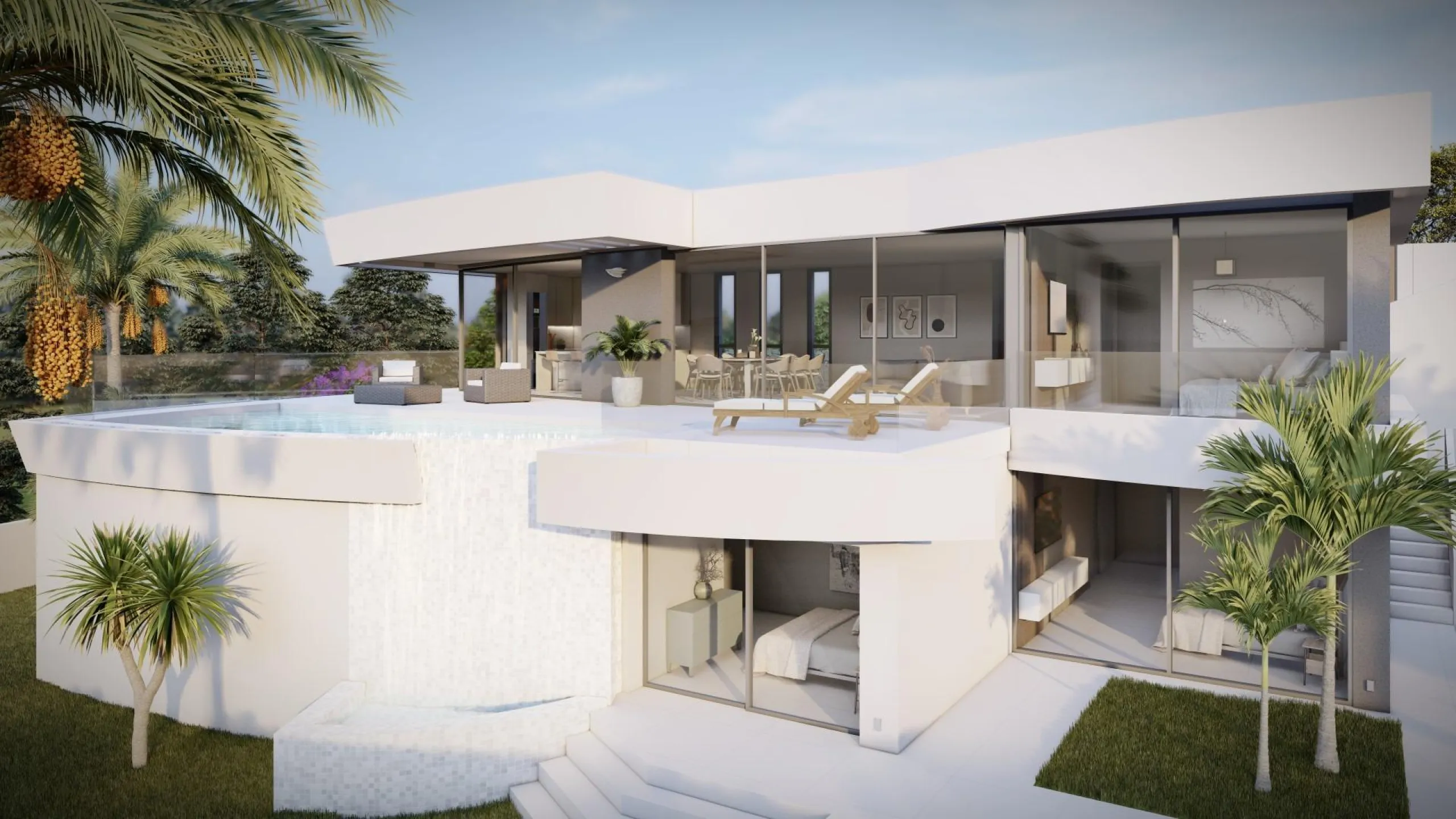 Luxury villa with sea views