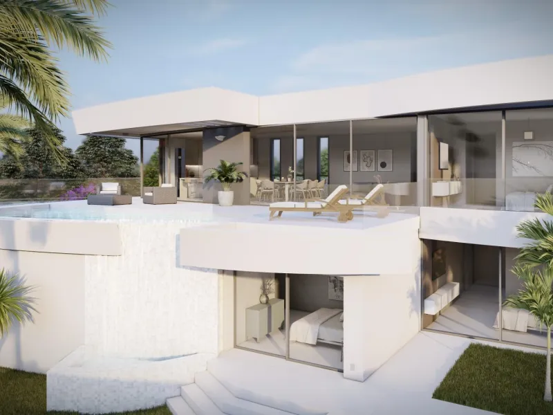 Luxury villa with sea views
