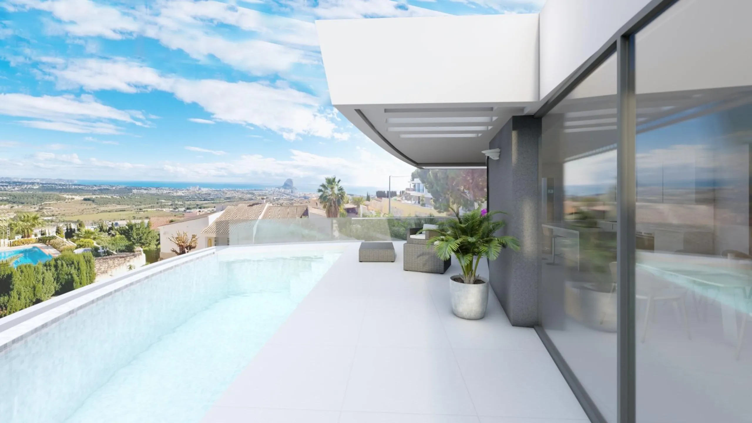 Luxury villa with sea views